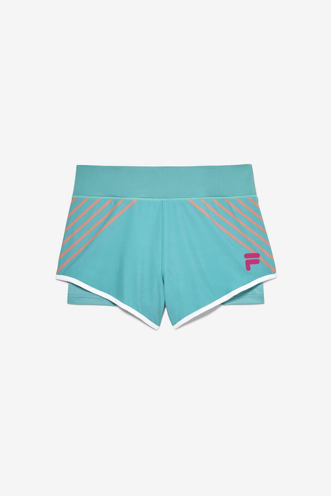 Fila Shorts Bevans Stretch Woven Womens Blue - India AHE-805364